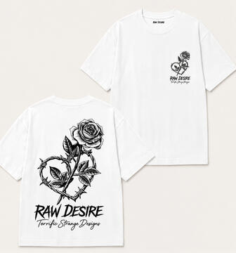 White Heart & Rose T-shirt